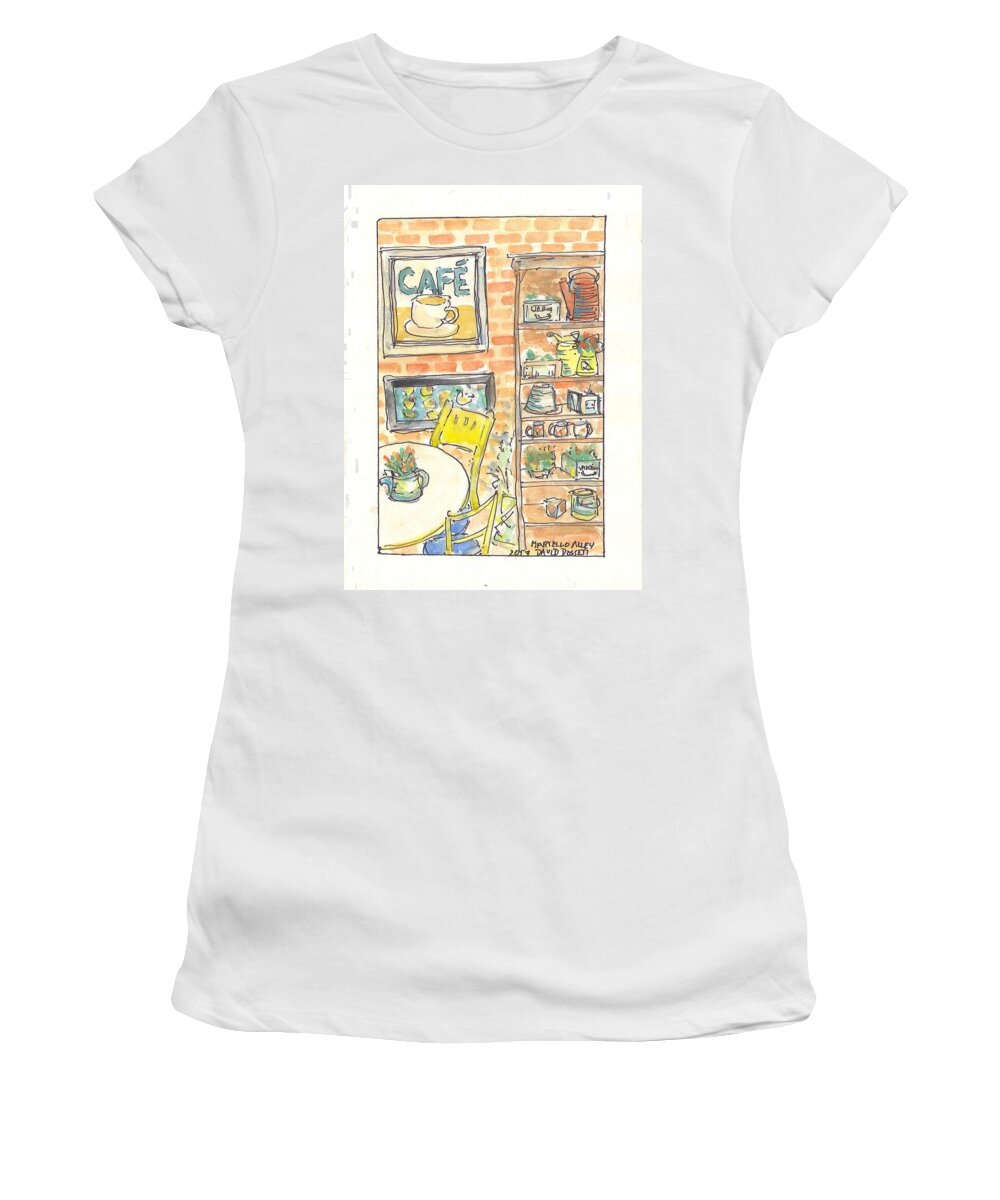 Alley Women's T-Shirt featuring the painting Martello Alley by David Dossett