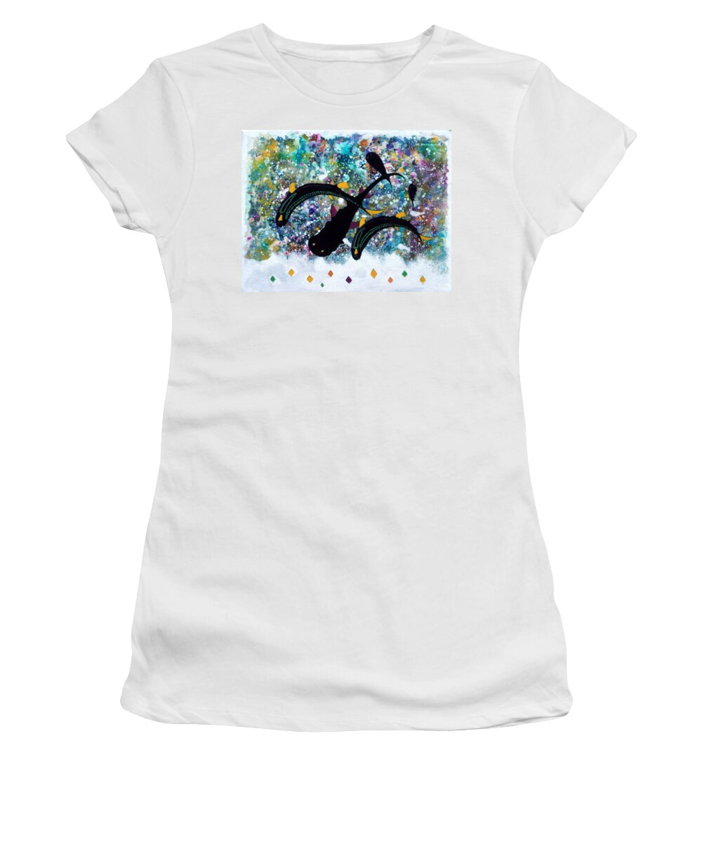Spiritual Women's T-Shirt featuring the painting Matastomias by Lee Pantas