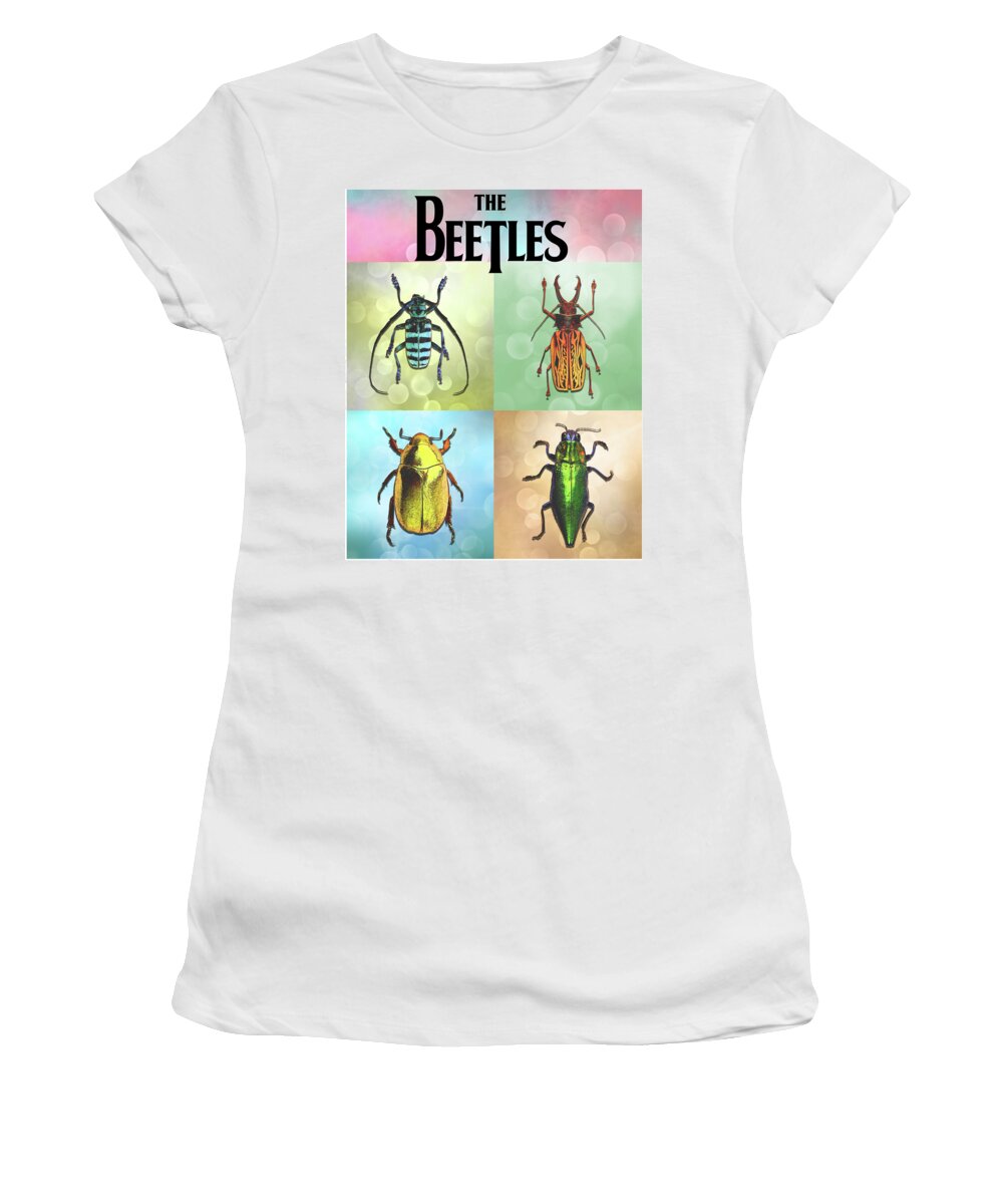 Beetles Women's T-Shirt featuring the digital art Meet the Beetles by John Haldane
