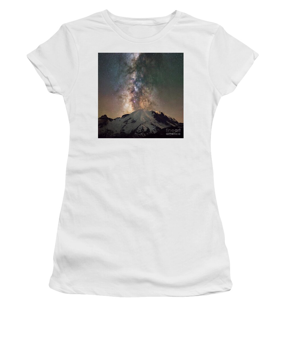 Washington State Women's T-Shirt featuring the photograph Midnight Hike by Michael Ver Sprill
