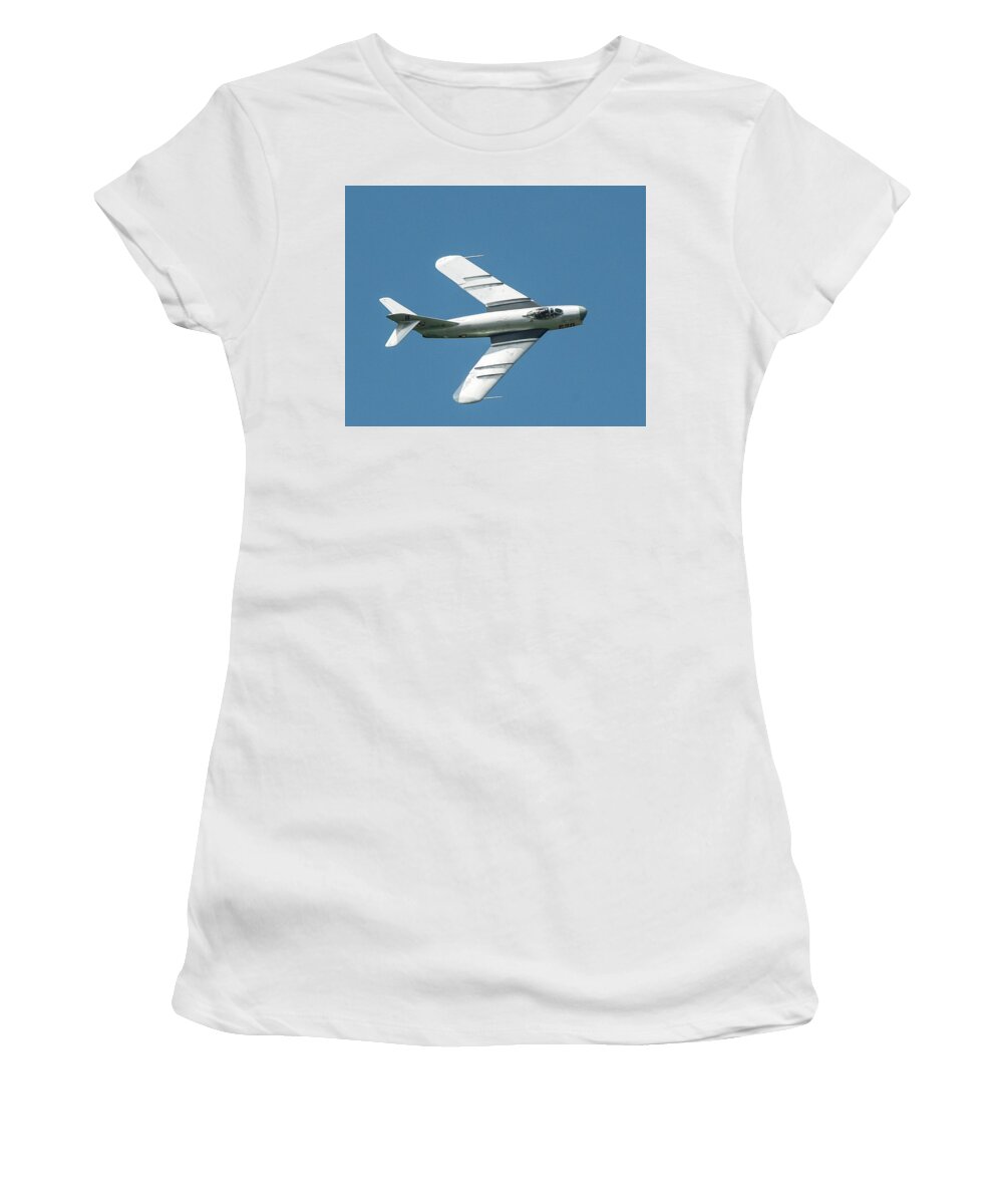 Vintage Aircraft Women's T-Shirt featuring the photograph Mig F17 F Jet #2 by Joe Granita