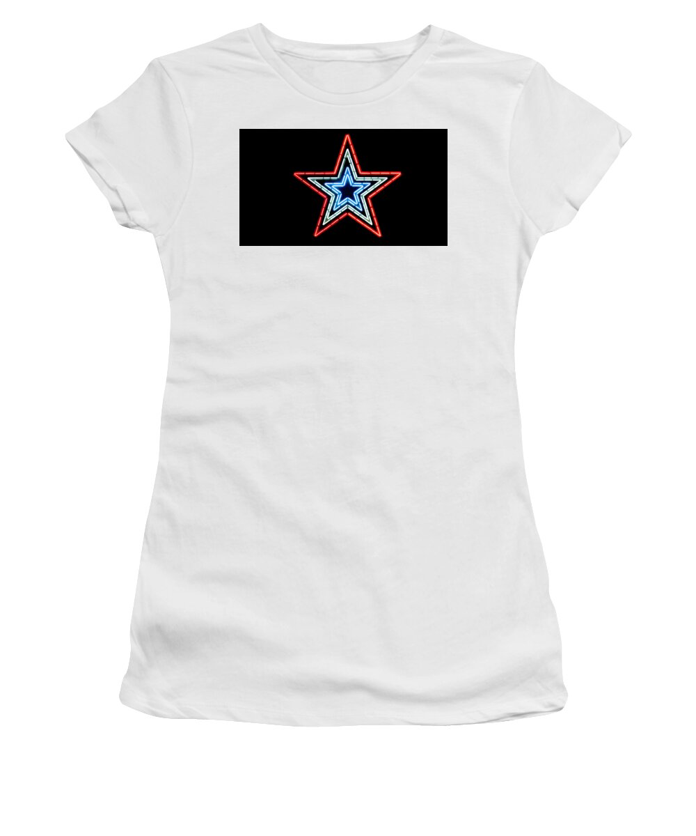 Mill Mountain Women's T-Shirt featuring the photograph Mill Mountain RWB5 by Star City SkyCams