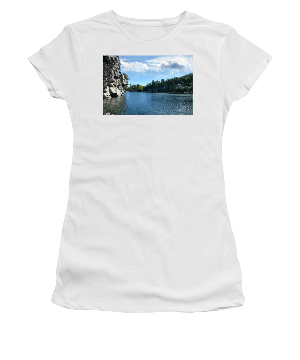 Lake Women's T-Shirt featuring the photograph Mohonk Lake by Judy Palkimas