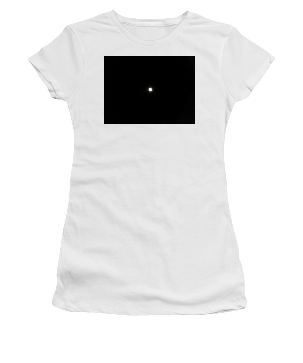 Moon Women's T-Shirt featuring the photograph Moon by Sara Naqvi