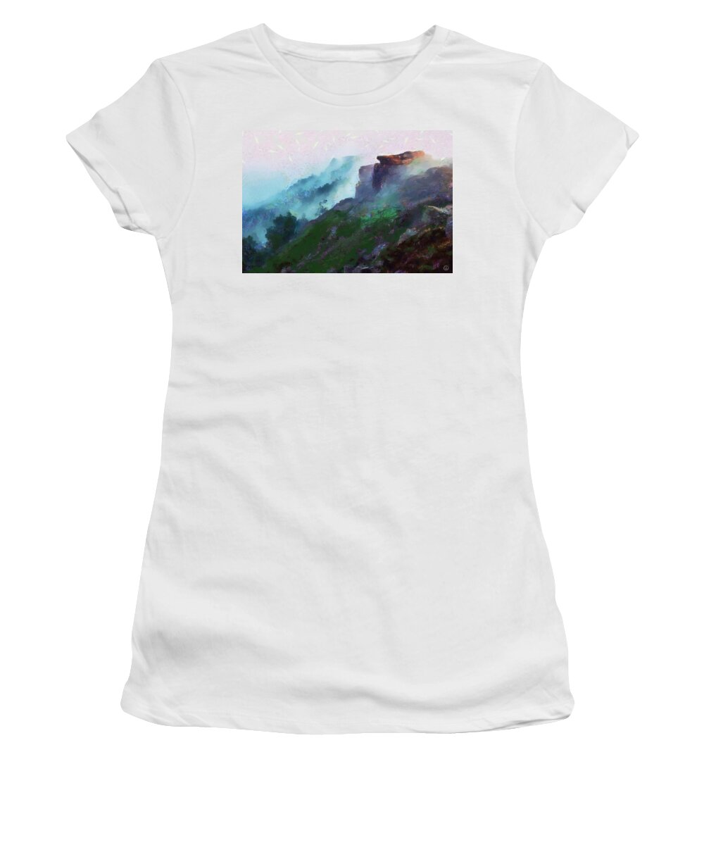 Landscape Women's T-Shirt featuring the digital art Morning view by Gun Legler