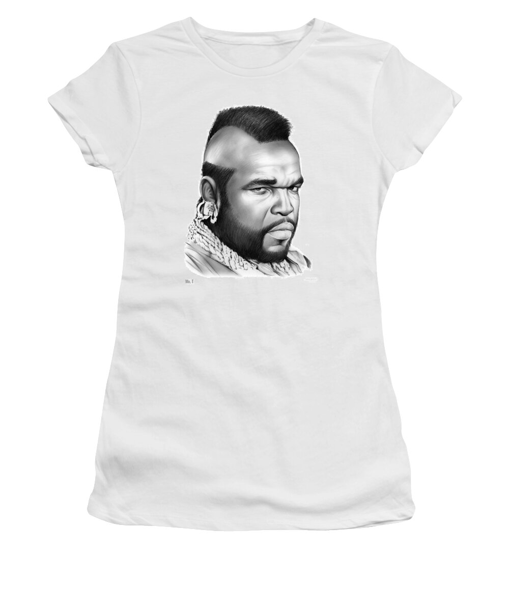 Mr. T Women's T-Shirt featuring the drawing Mr T by Greg Joens
