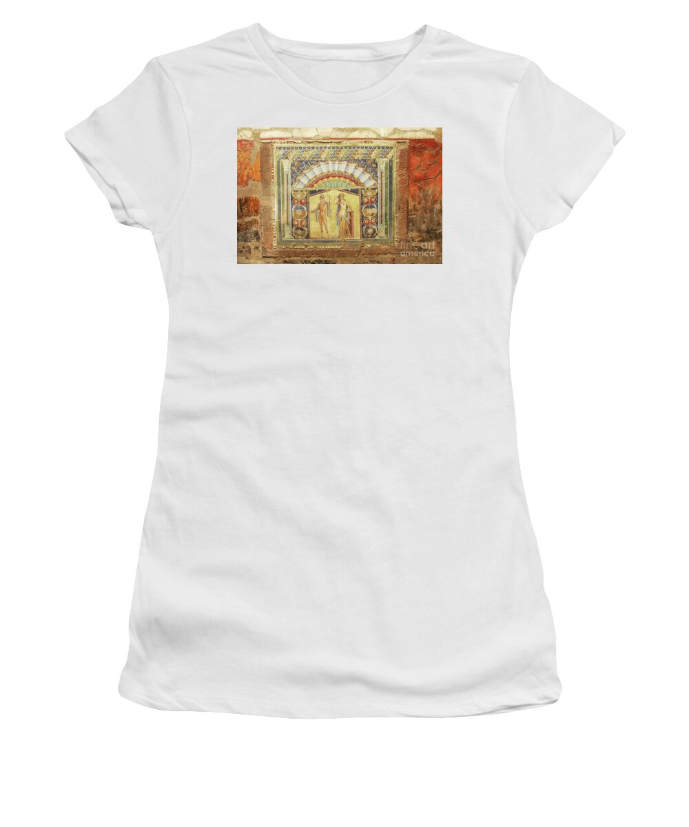 Ancient Women's T-Shirt featuring the photograph Mural at Hercaluneum by Patricia Hofmeester