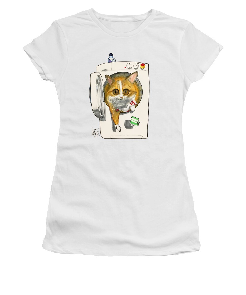 Pet Portrait Women's T-Shirt featuring the drawing Murchie 3250 by John LaFree