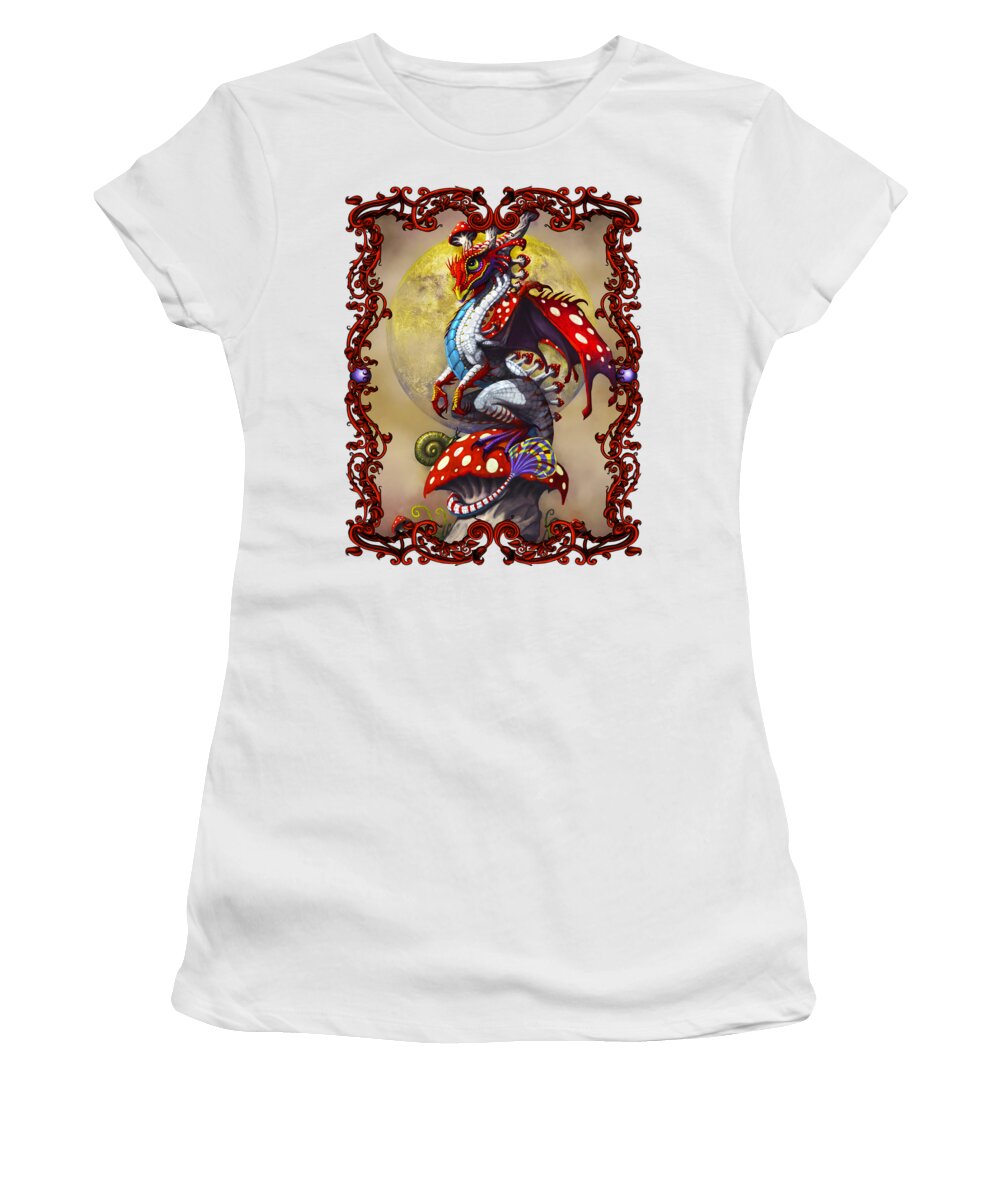 Dragon Women's T-Shirt featuring the digital art Mushroom Dragon T-Shirts by Stanley Morrison