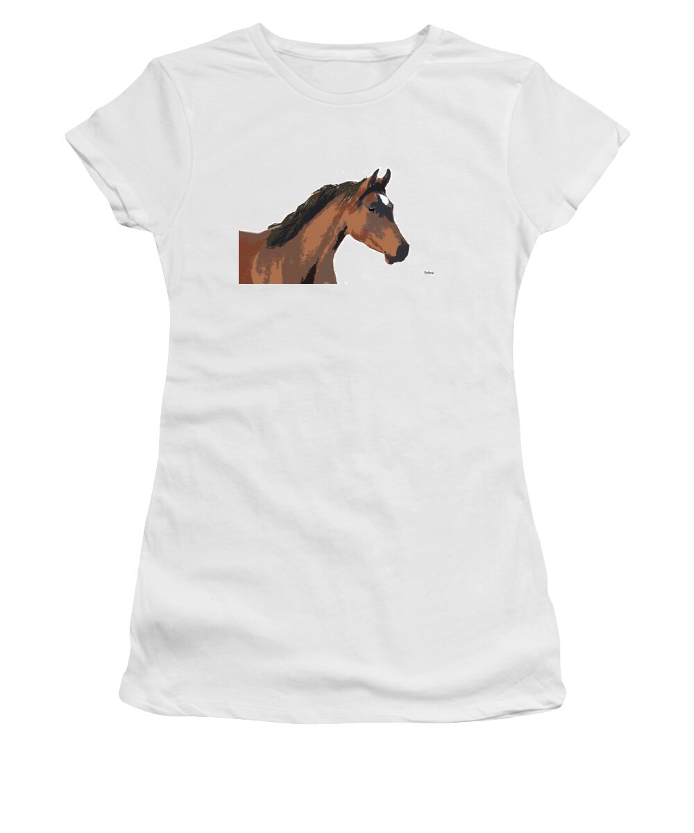 Mustang Sally Women's T-Shirt featuring the digital art Music Notes 26 by David Bridburg