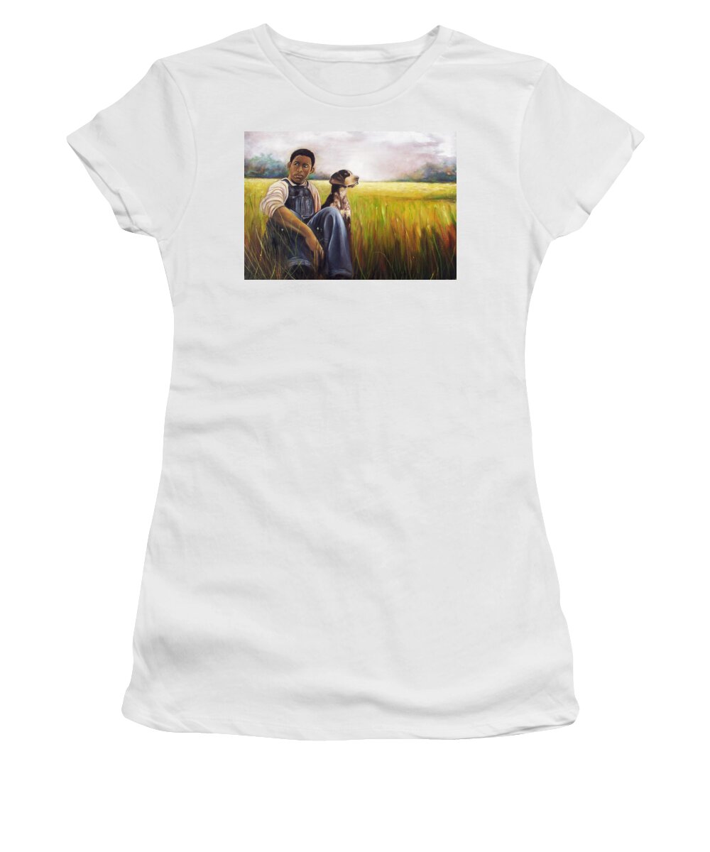 Emery Franklin Women's T-Shirt featuring the painting My Best Friend by Emery Franklin