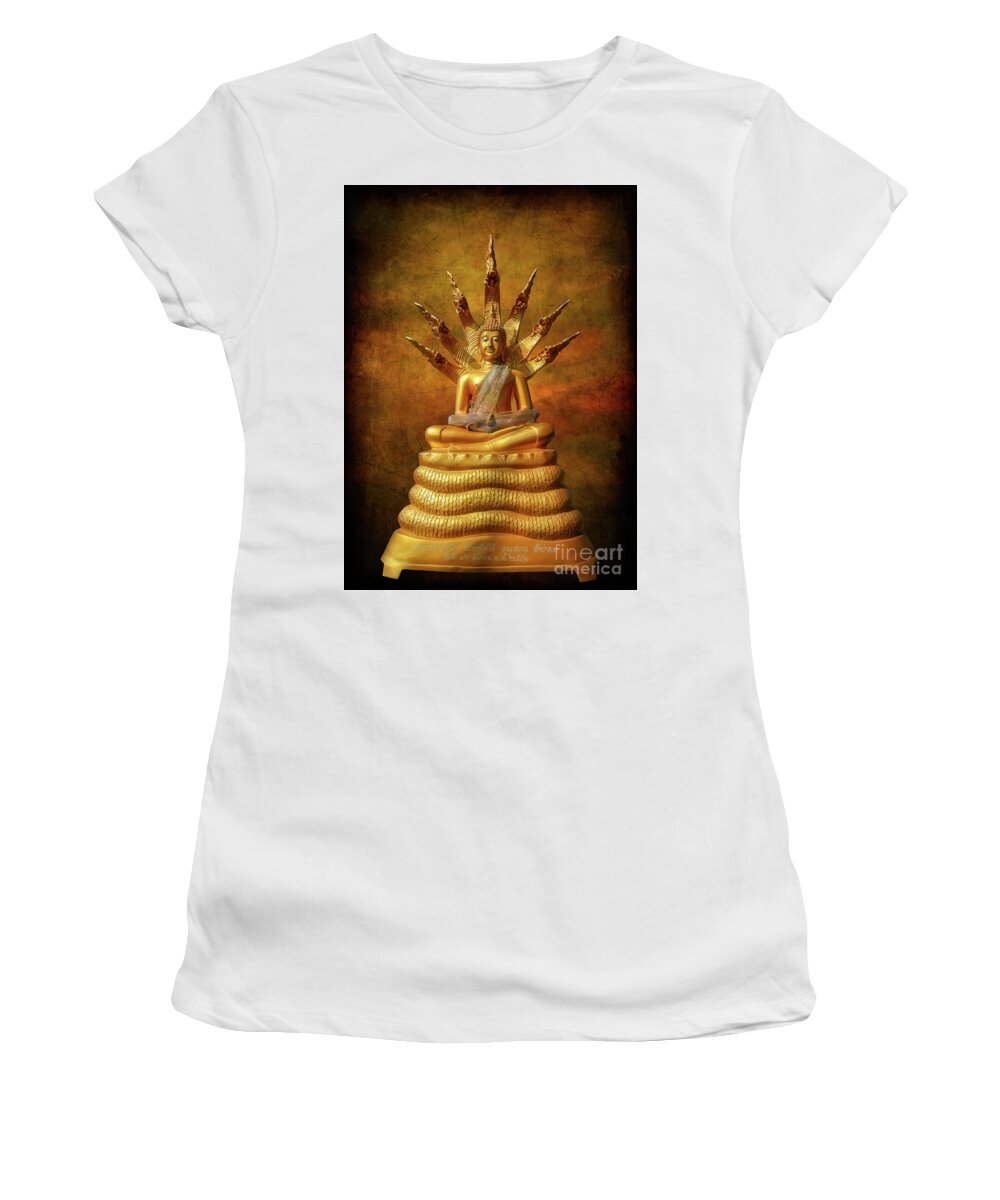 Buddha Women's T-Shirt featuring the photograph Naga Buddha by Adrian Evans