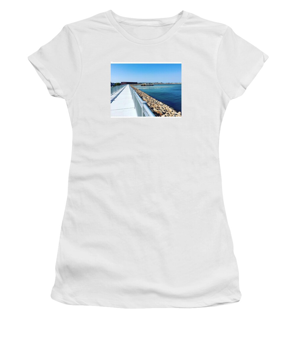 Waterfront Women's T-Shirt featuring the photograph Working Waterfront by Kate Arsenault