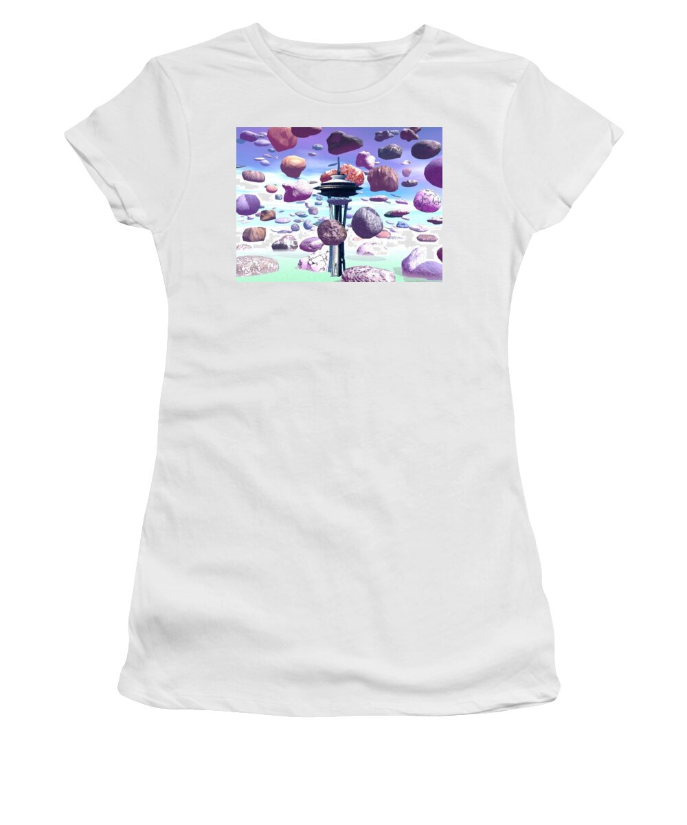 Seattle Women's T-Shirt featuring the photograph Needle Rocks by Tim Allen