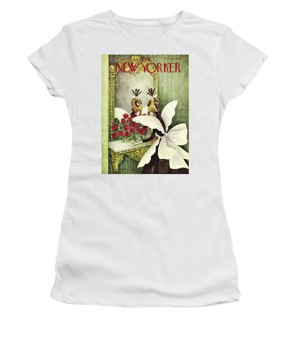 Maid Women's T-Shirt featuring the painting New Yorker July 18 1942 by Mary Petty