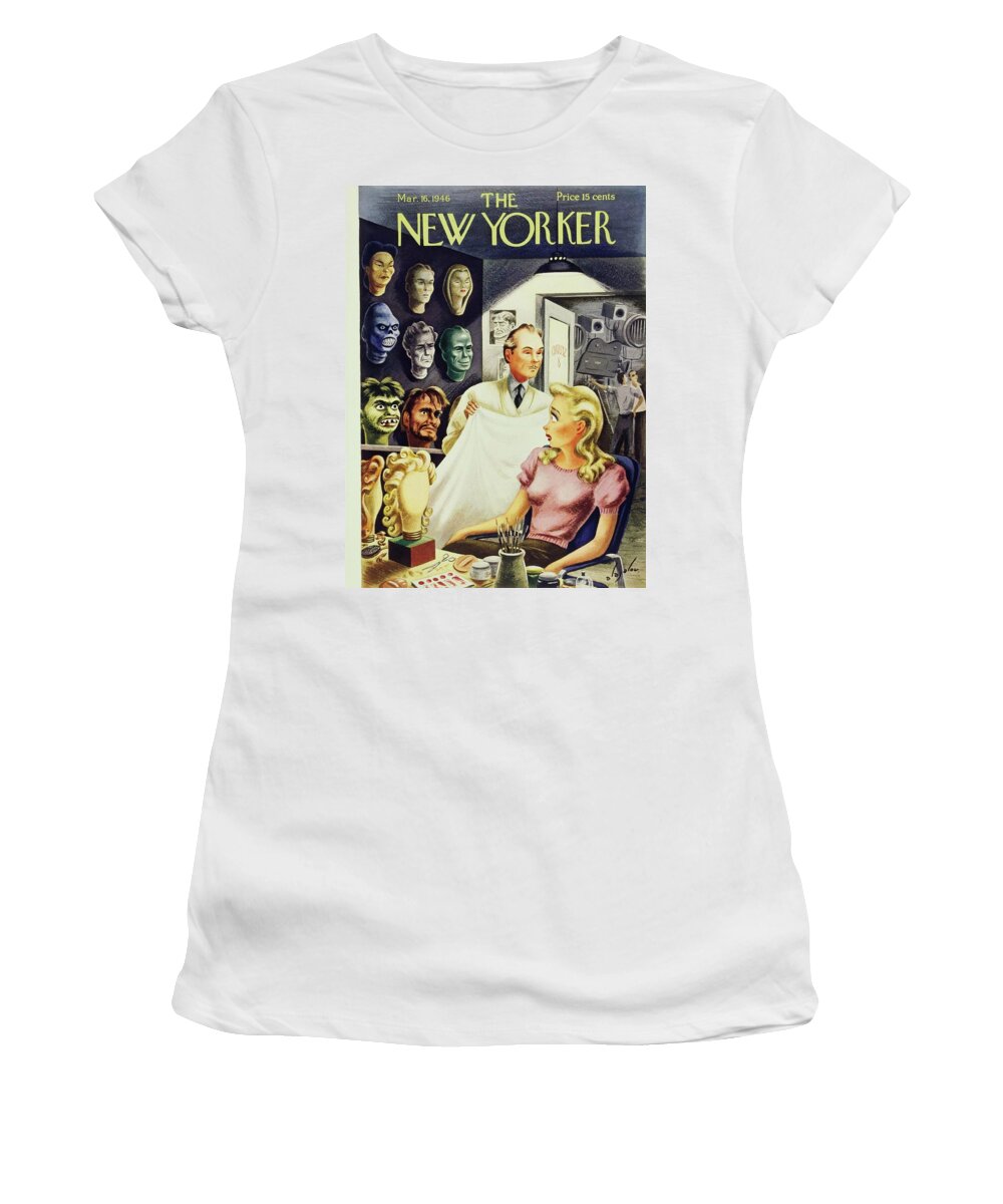 Actress Women's T-Shirt featuring the painting New Yorker March 16 1946 by Constantin Alajalov