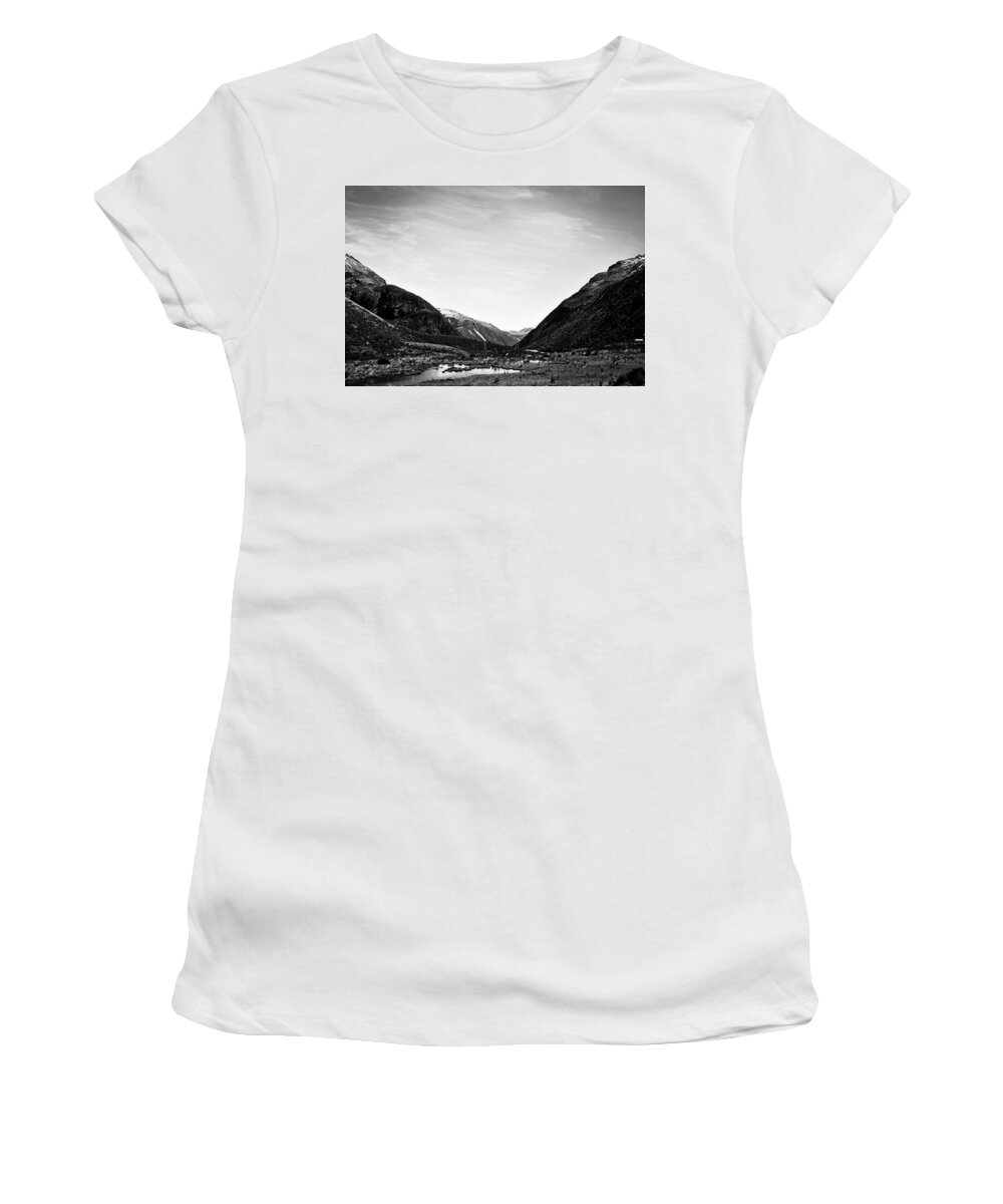 Nature Women's T-Shirt featuring the painting New Zealand Wilderness by Celestial Images