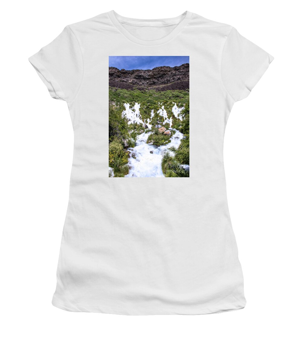 2016 Women's T-Shirt featuring the photograph Niagra Springs Idaho Journey Landscape Photography by Kaylyn Franks by Kaylyn Franks