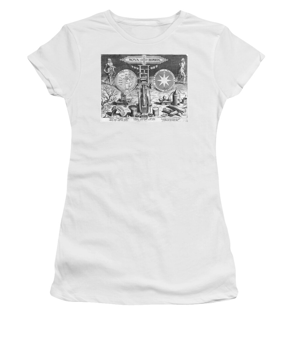 1600 Women's T-Shirt featuring the photograph NOVA REPERTA, c1600 by Granger