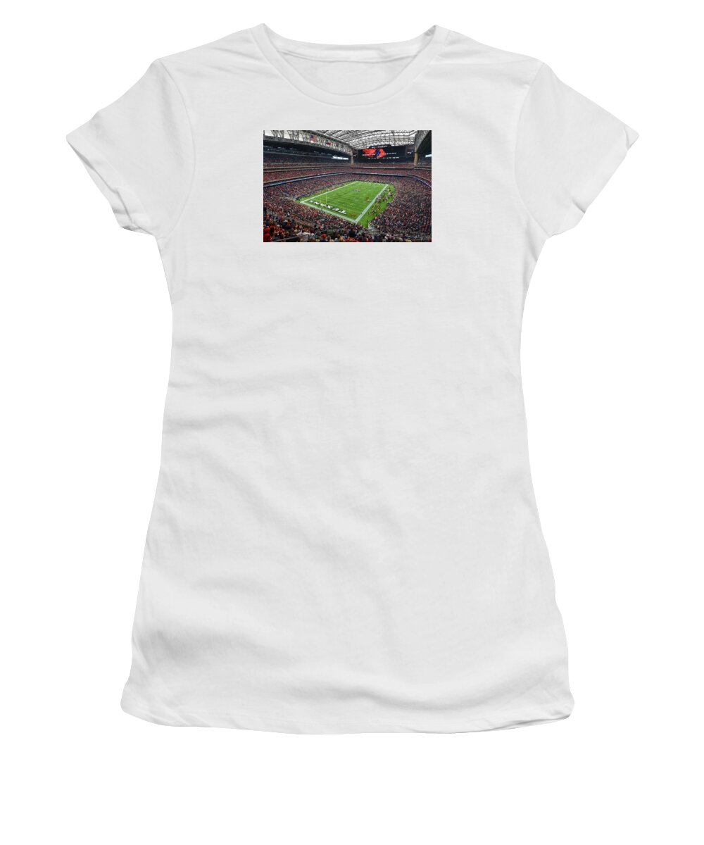 Mark Whitt Women's T-Shirt featuring the photograph NRG Stadium - Houston Texans by Mark Whitt