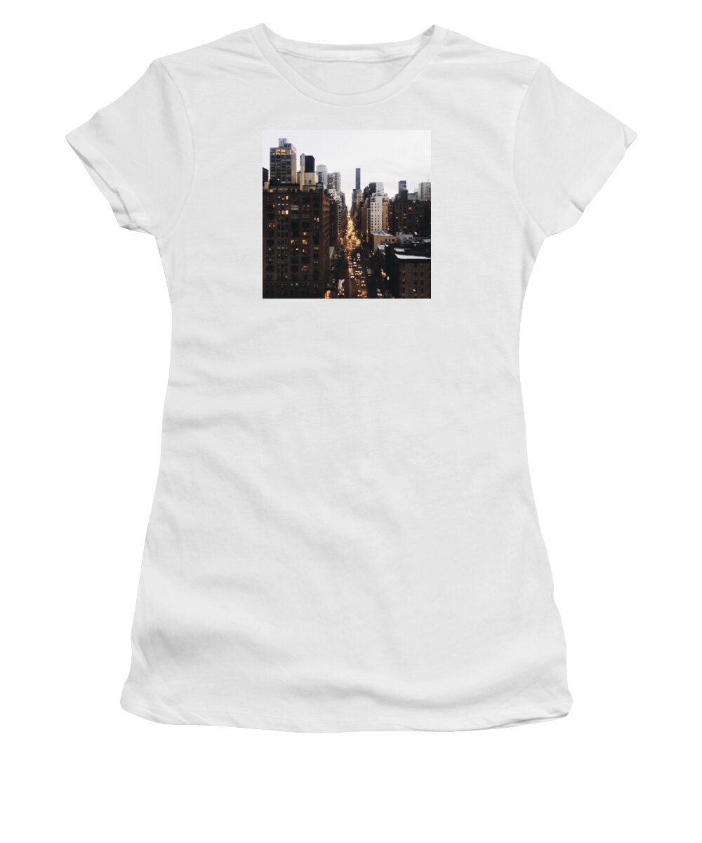 New York City Women's T-Shirt featuring the photograph NYC View by Sophie Jung