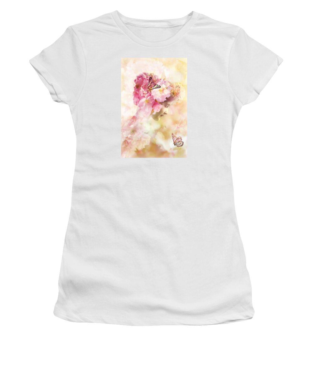 Fairy Women's T-Shirt featuring the digital art Nymph of May by Lilia S