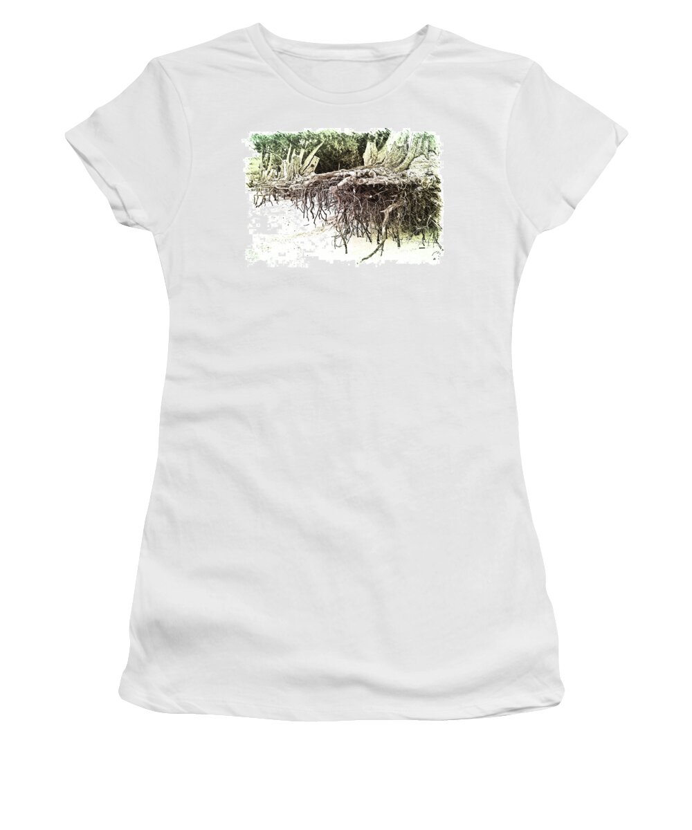 Oahu Women's T-Shirt featuring the photograph Kailua Beach Roots by Ron Long