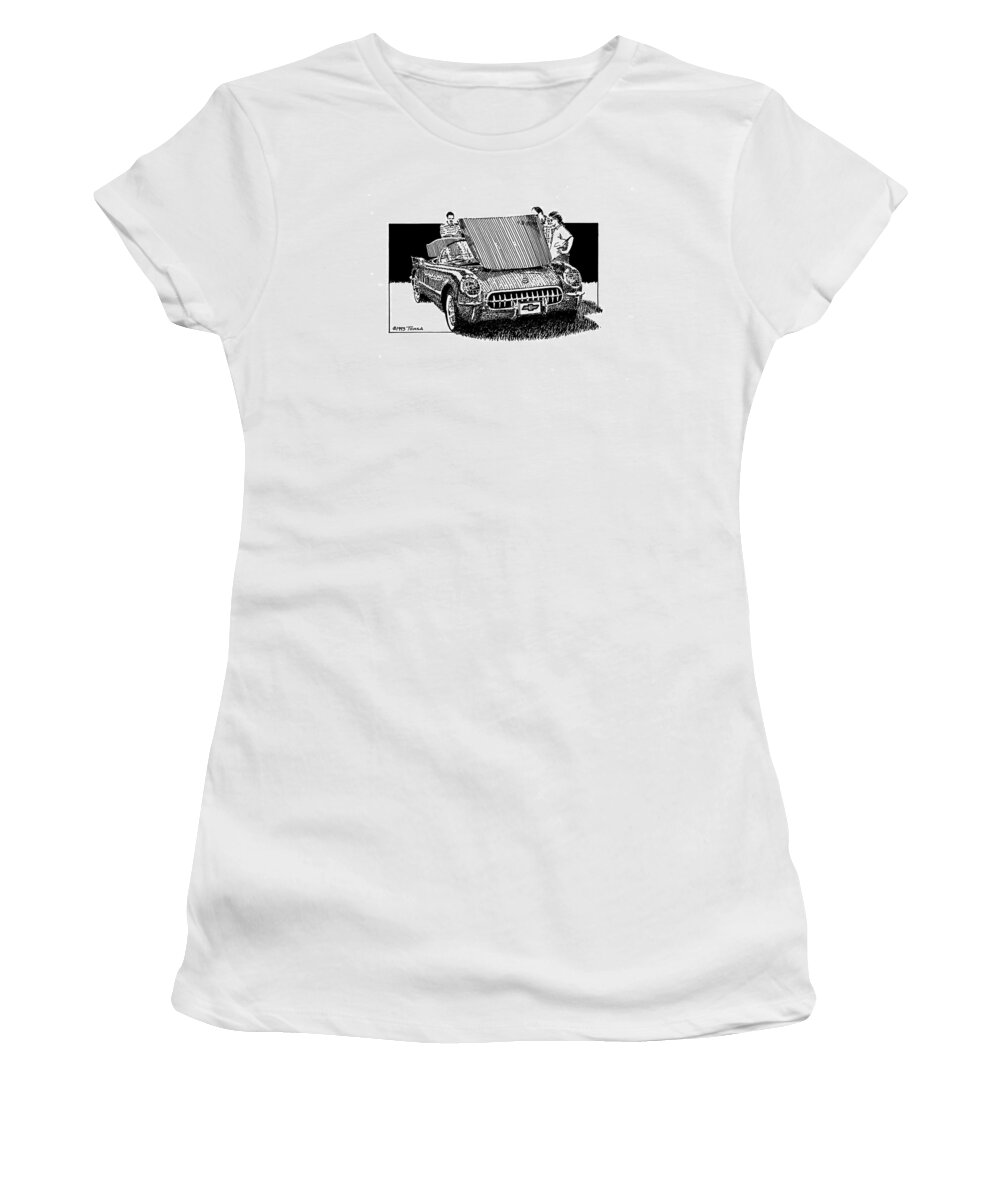 Object Of Desire Women's T-Shirt featuring the drawing Object of Desire by Bill Tomsa