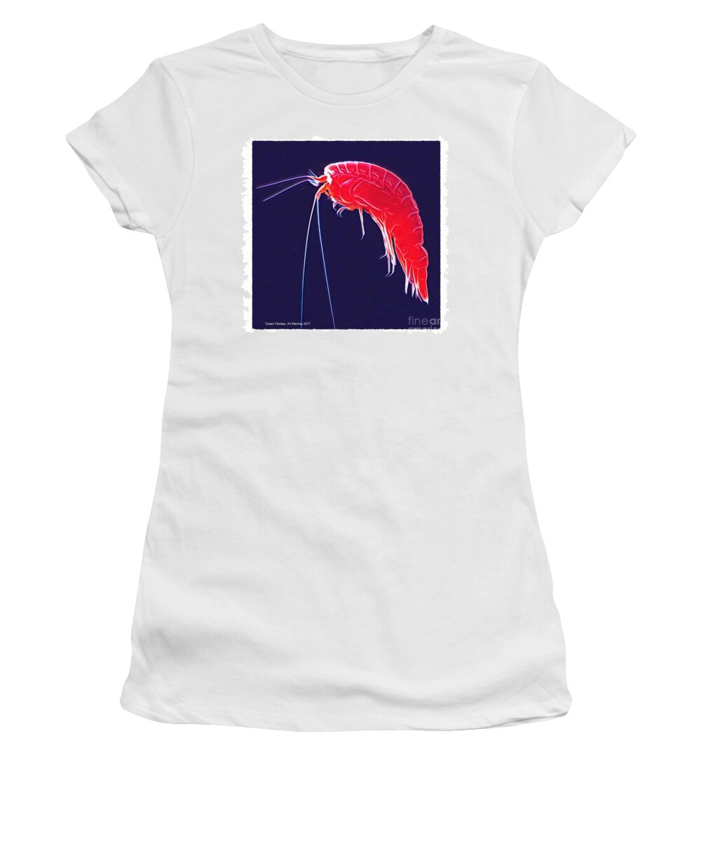 Ocean Women's T-Shirt featuring the photograph Ocean Fantasy - Amphipod by Art MacKay