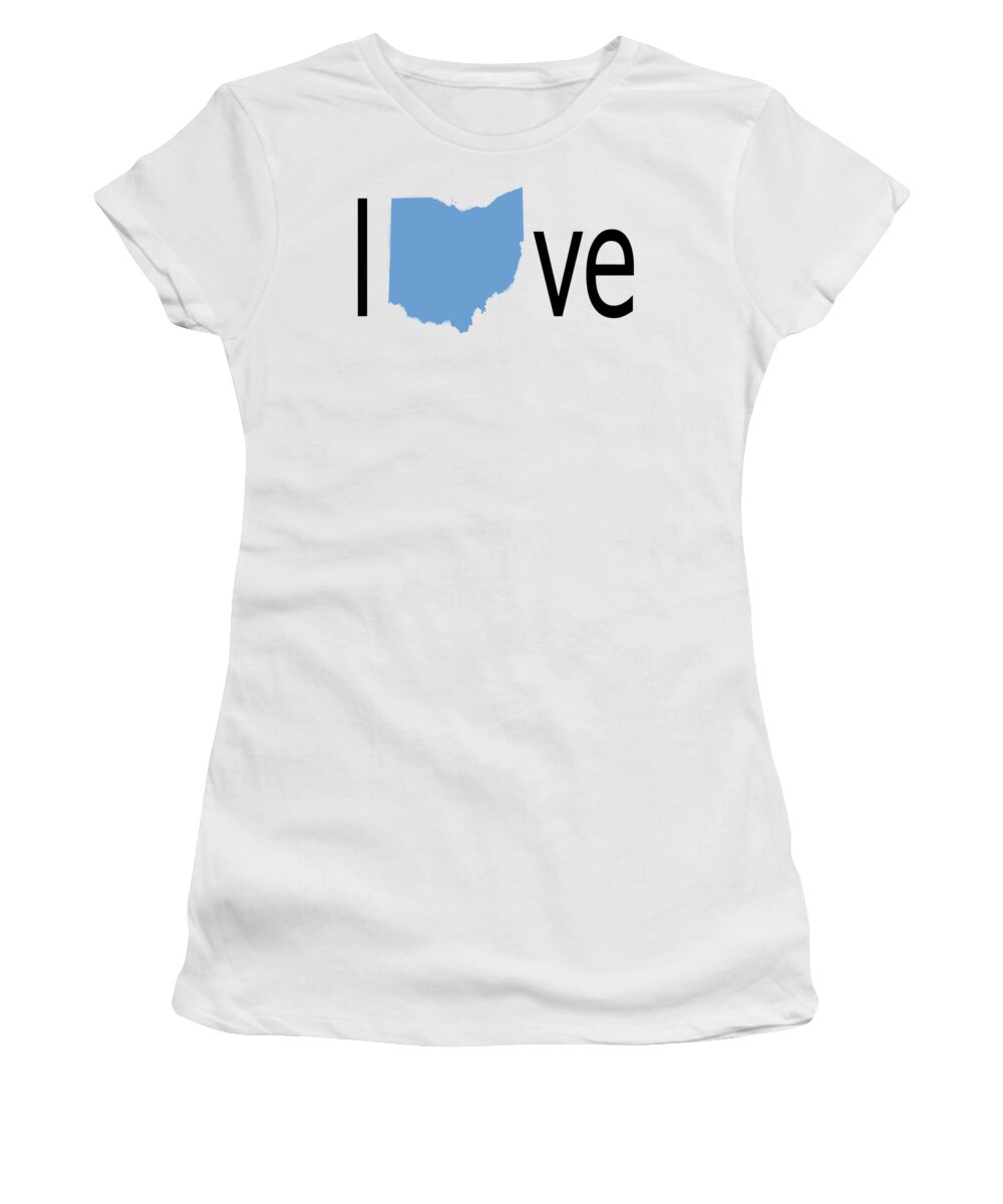 Paulette Women's T-Shirt featuring the digital art Ohio Love by Paulette B Wright
