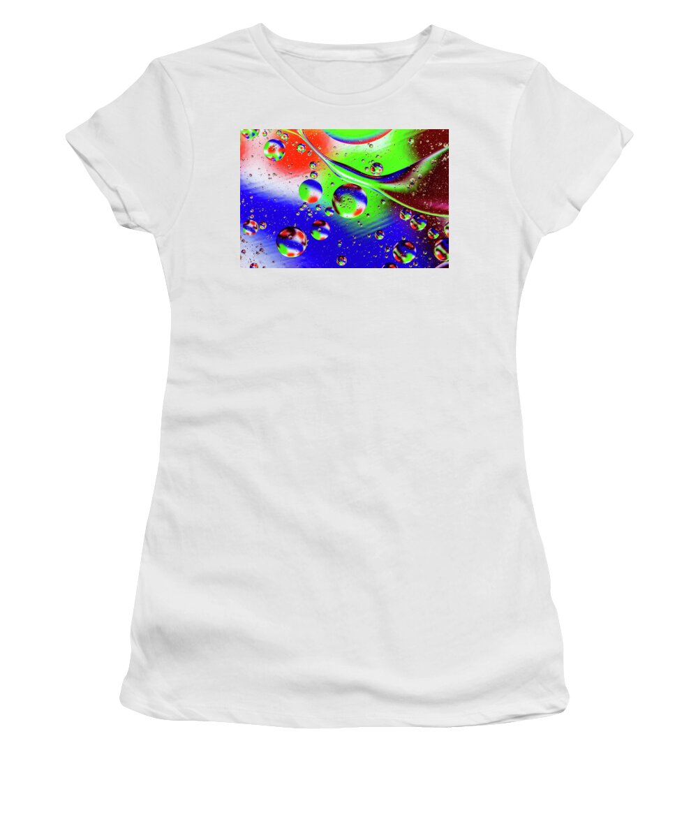 Jay Stockhaus Women's T-Shirt featuring the photograph Oil and Water 9 by Jay Stockhaus