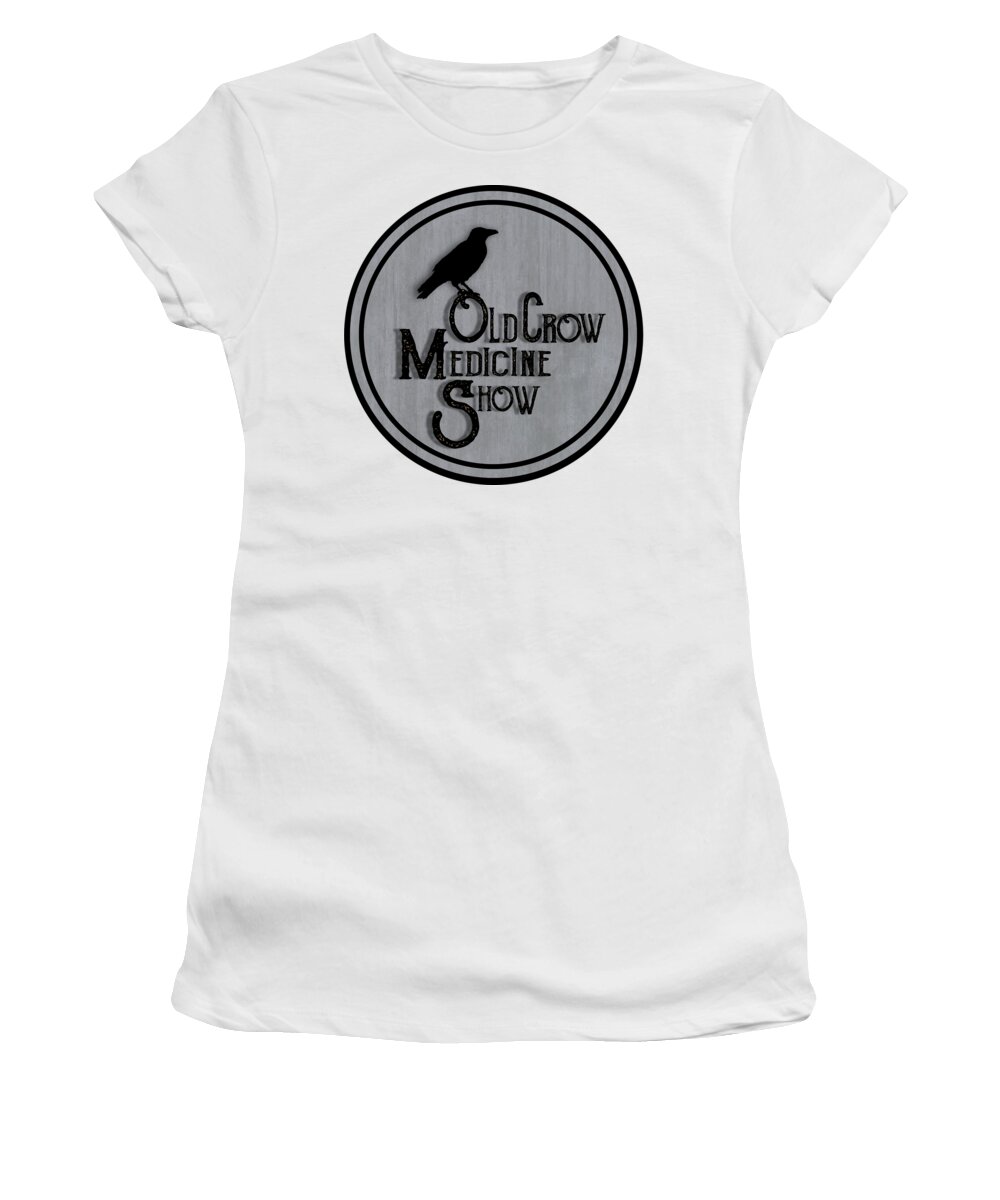 Band Women's T-Shirt featuring the painting Old Crow Medicine Show Sign by Little Bunny Sunshine