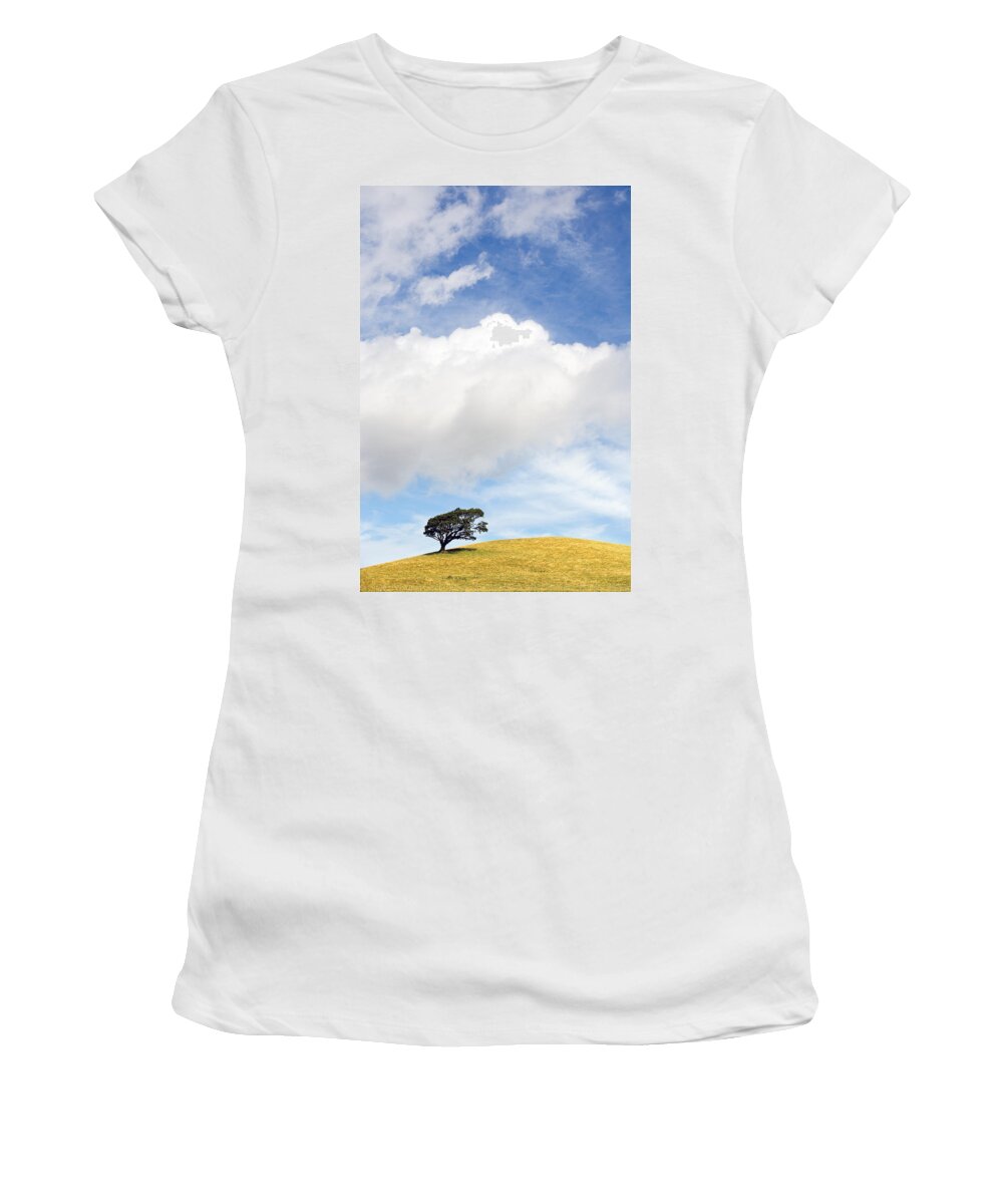 Landscape Women's T-Shirt featuring the photograph One Tree Hill by Mal Bray