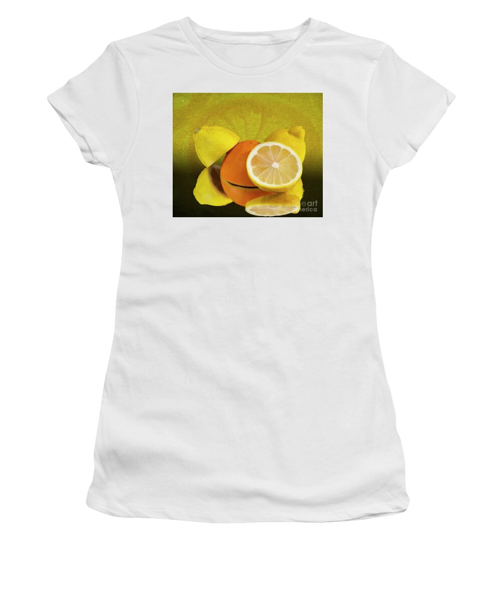 Oranges Women's T-Shirt featuring the photograph Oranges and Lemons by Shirley Mangini