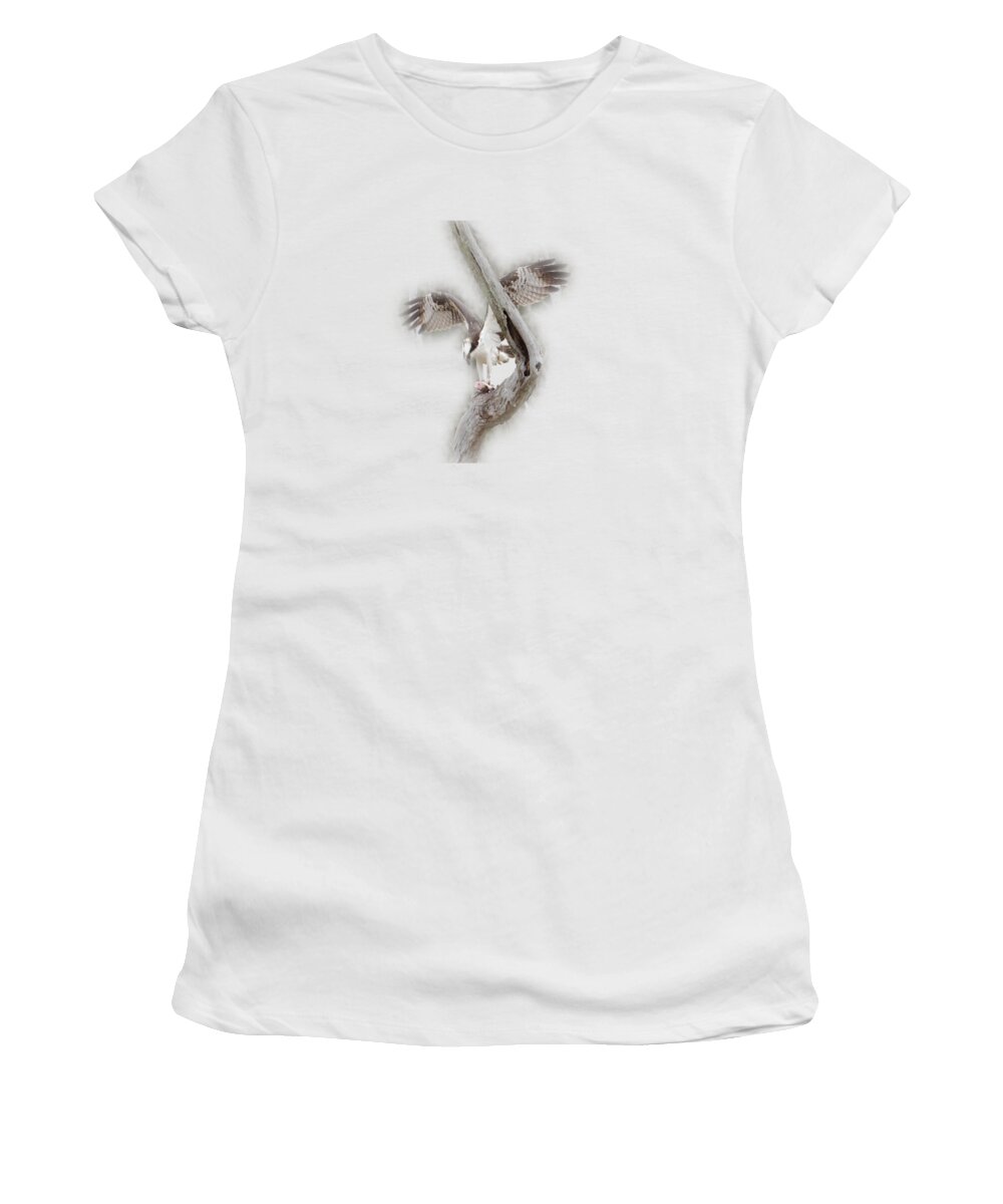 Bird Women's T-Shirt featuring the photograph Osprey Tee-shirt by Donna Brown
