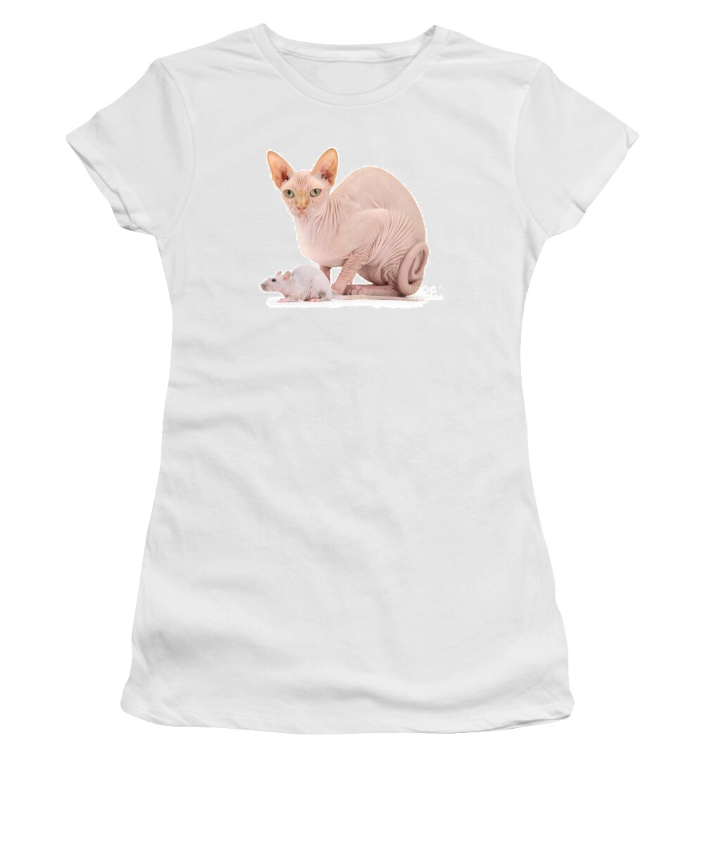 Sphynx Women's T-Shirt featuring the photograph Our Love is more than Skin-deep by Warren Photographic