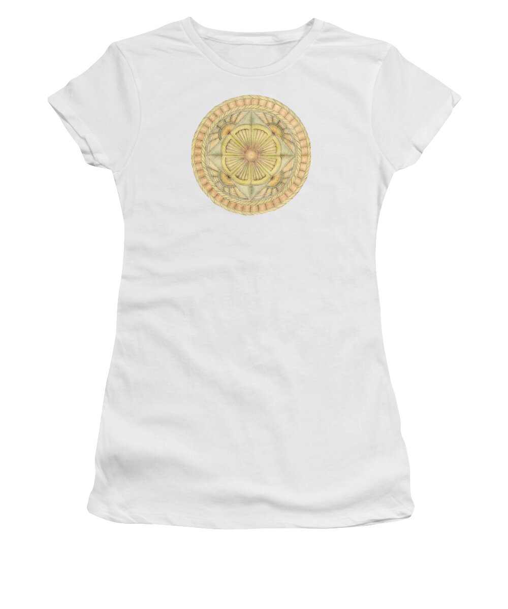 J Alexander Women's T-Shirt featuring the drawing Ouroboros ja080 by Dar Freeland