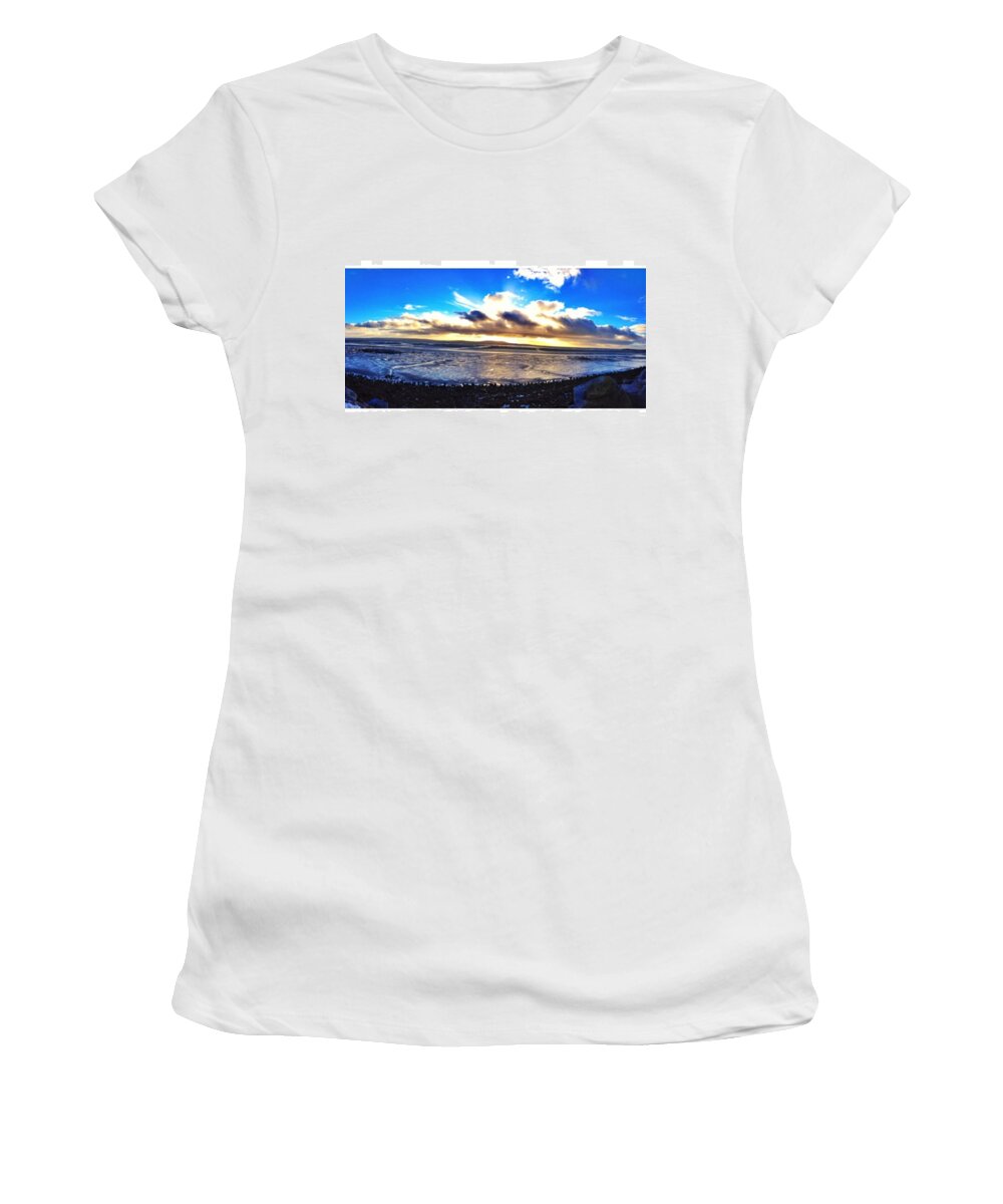 Beautiful Women's T-Shirt featuring the photograph Panorama If College Beach.
#beach by Tai Lacroix