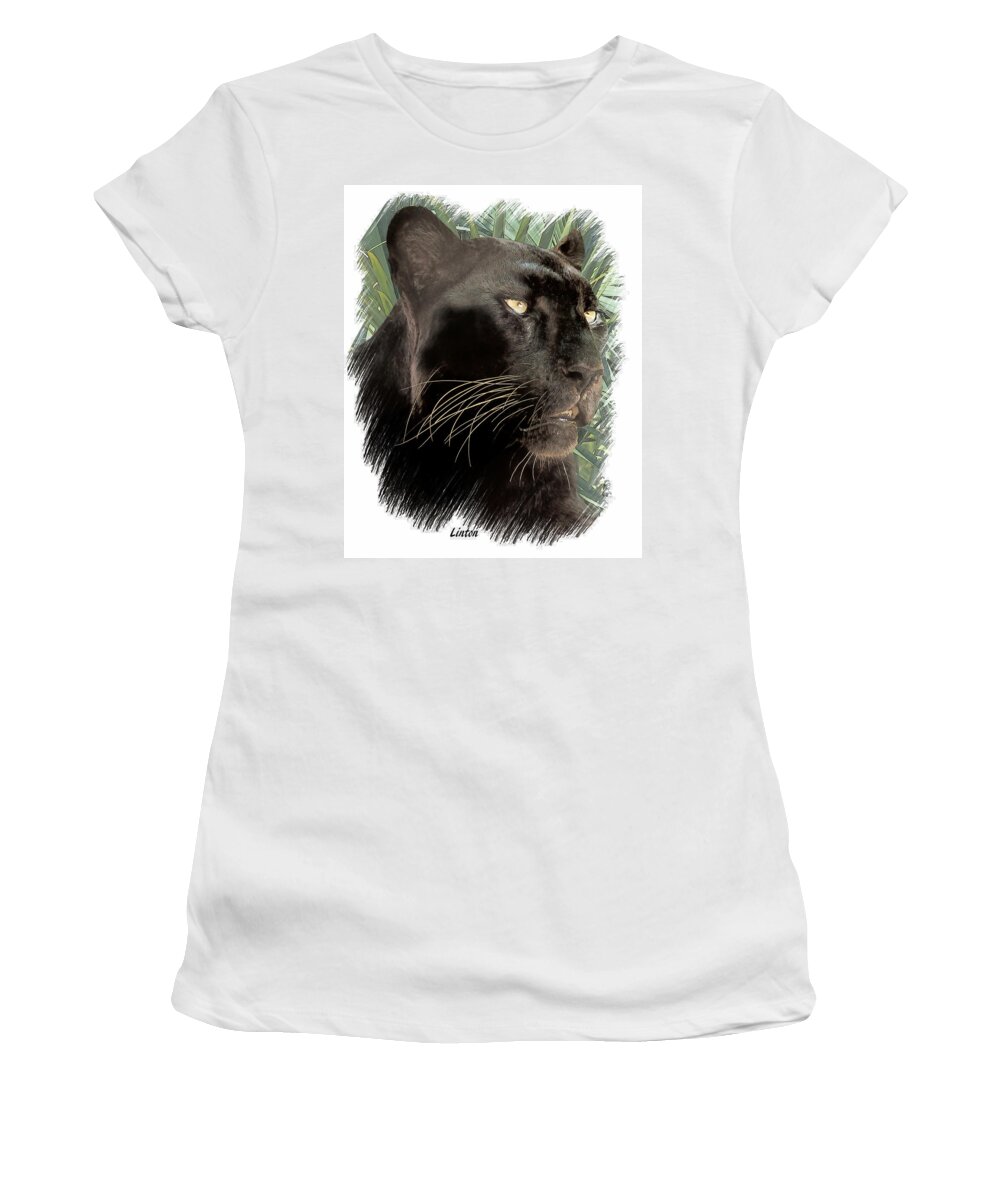 Leopard Women's T-Shirt featuring the digital art Panther 8 by Larry Linton