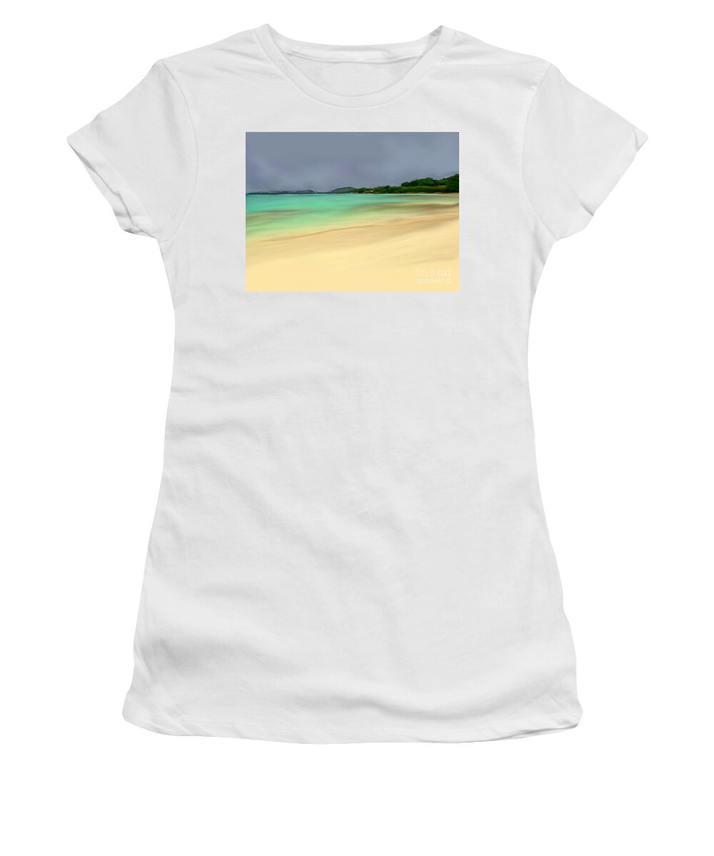 Anthony Fishburne Women's T-Shirt featuring the digital art Paradise by Anthony Fishburne