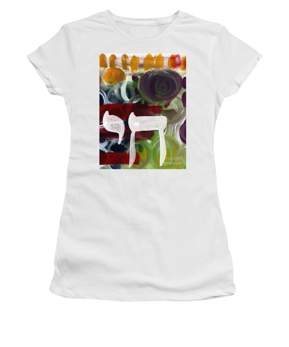 Hebrew Women's T-Shirt featuring the painting Passages 2- Abstract art by Linda Woods by Linda Woods