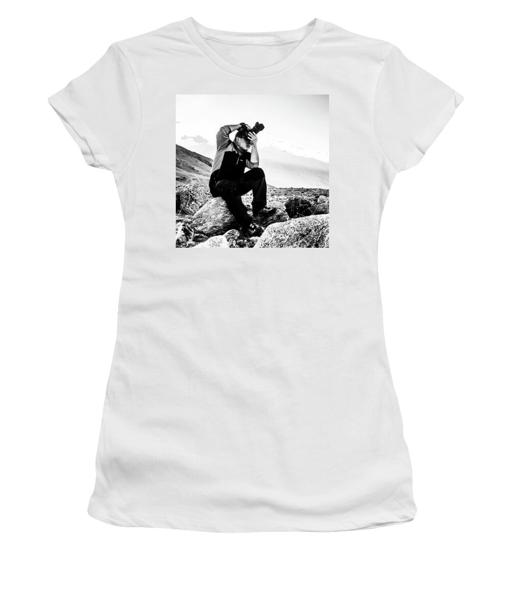  Women's T-Shirt featuring the photograph Phototravels by Aleck Cartwright