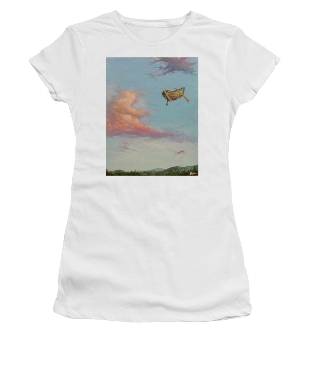 Clouds Women's T-Shirt featuring the painting Pilgrim Soul by James Andrews