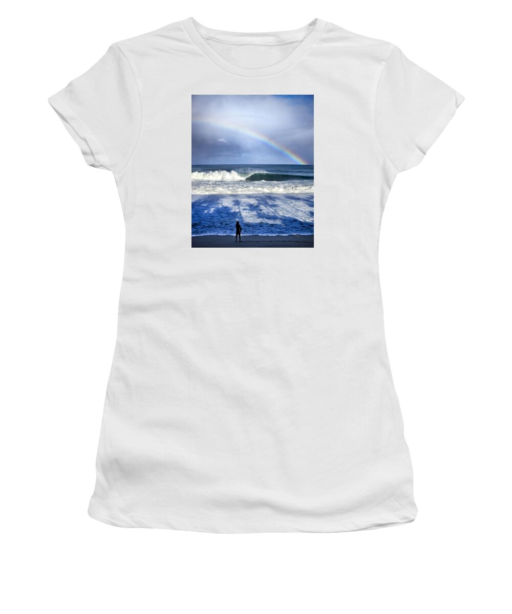  Tropical Women's T-Shirt featuring the photograph Pipe Rainbow Palms by Sean Davey