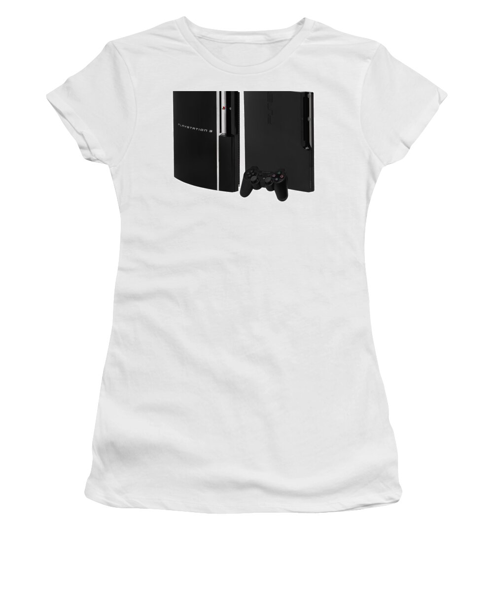 Playstation 3 Women's T-Shirt featuring the digital art Playstation 3 by Super Lovely