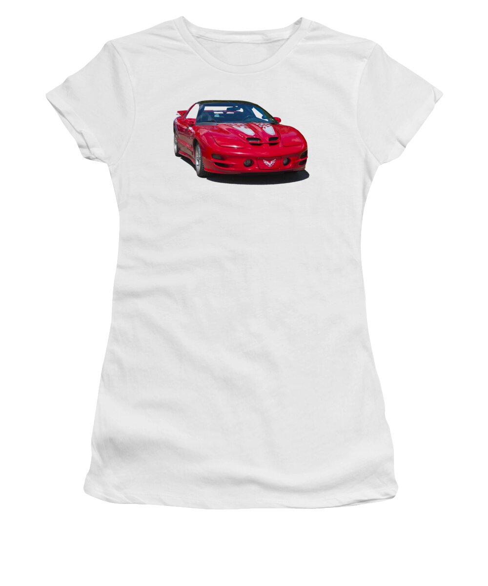 T-shirt Women's T-Shirt featuring the photograph Pontiac Trans Am on Transparent background by Terri Waters
