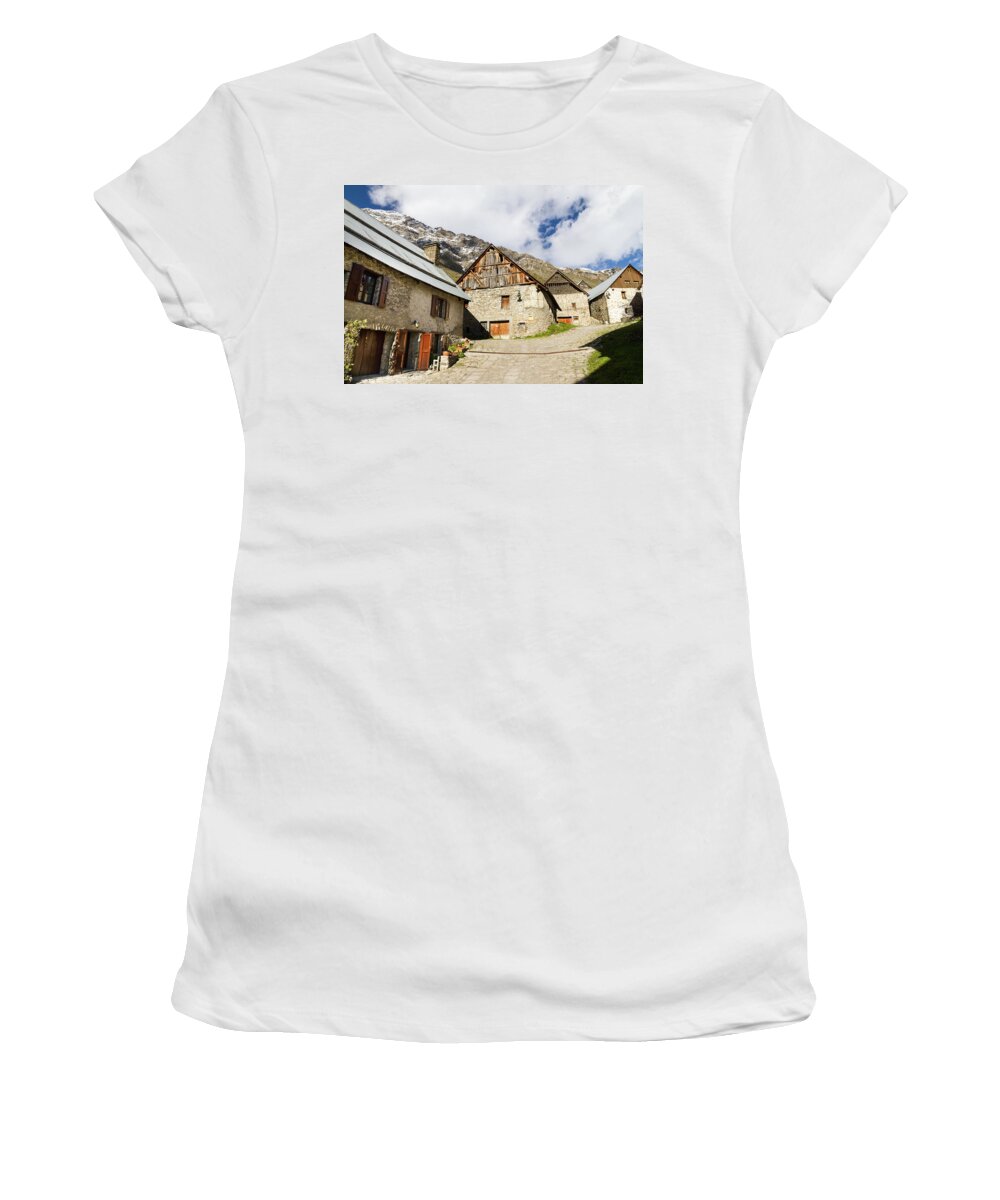 Village Women's T-Shirt featuring the photograph Prapic - French Alps by Paul MAURICE
