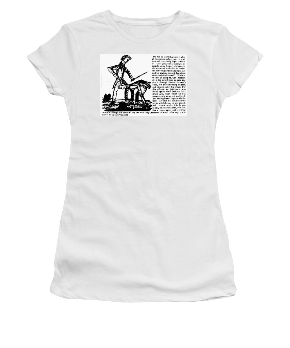 1828 Women's T-Shirt featuring the photograph Presidential Campaign, 1828 by Granger