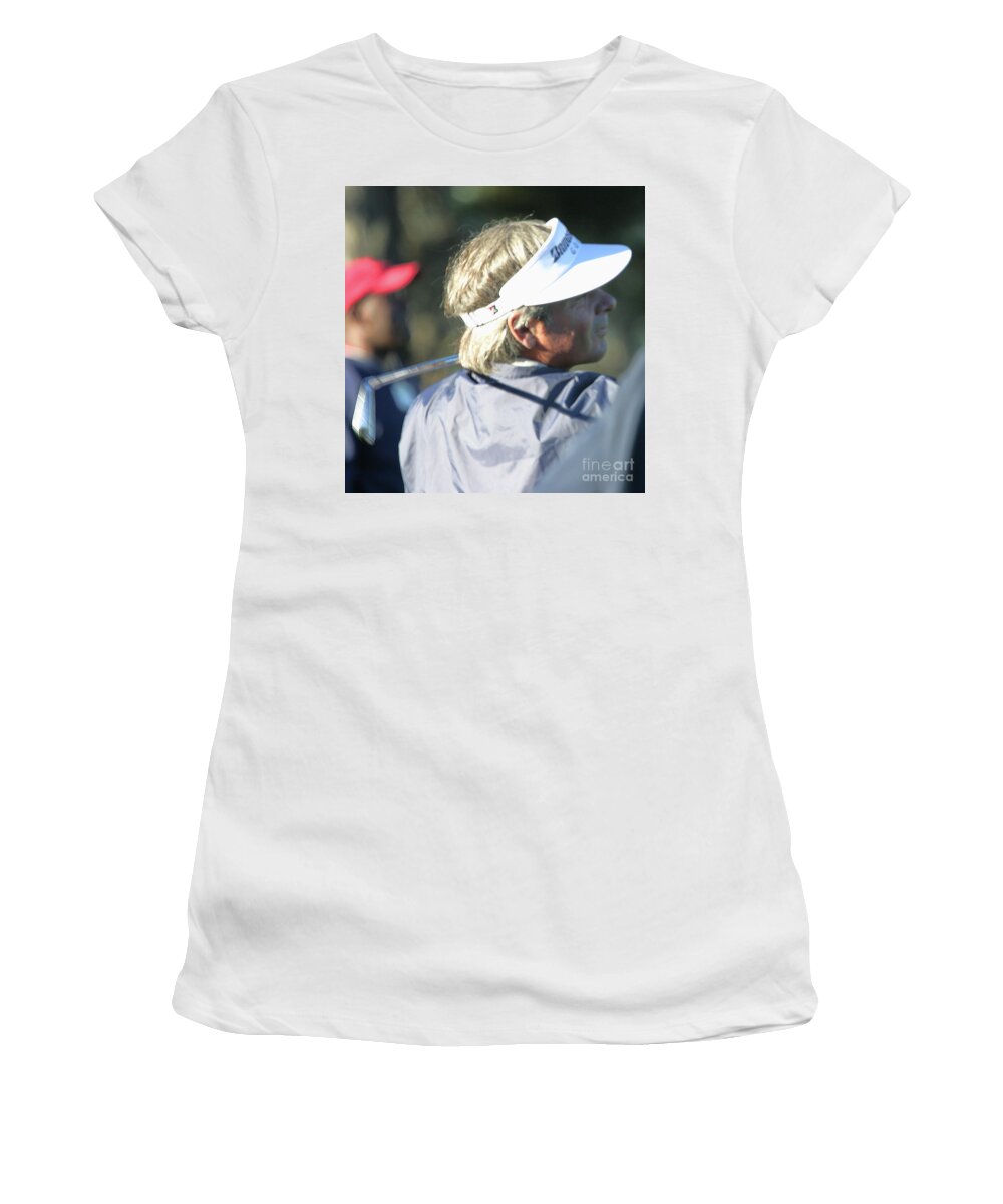 Golf Women's T-Shirt featuring the photograph Profile Golfers by Chuck Kuhn