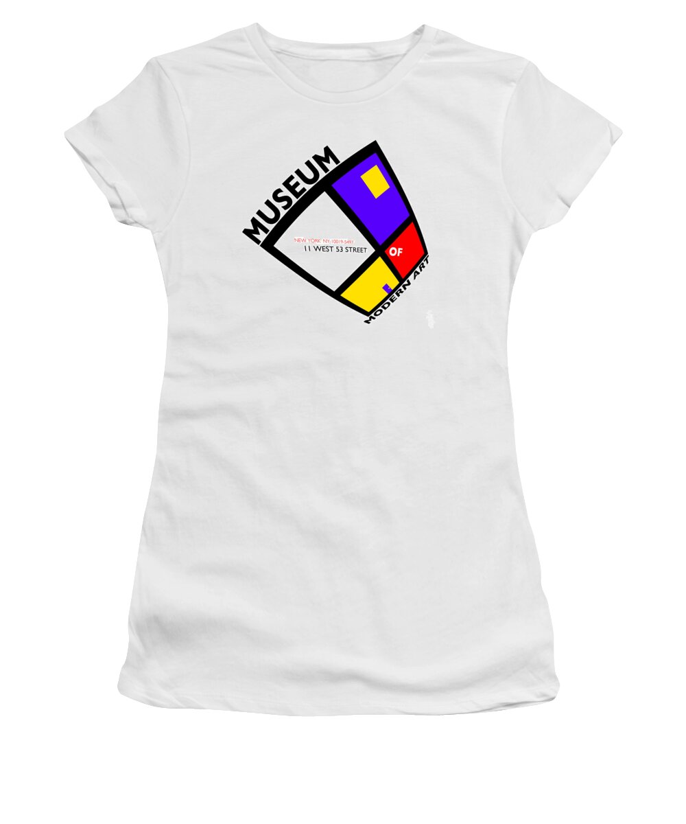 Moma Women's T-Shirt featuring the painting Putting On De Stijl by Charles Stuart